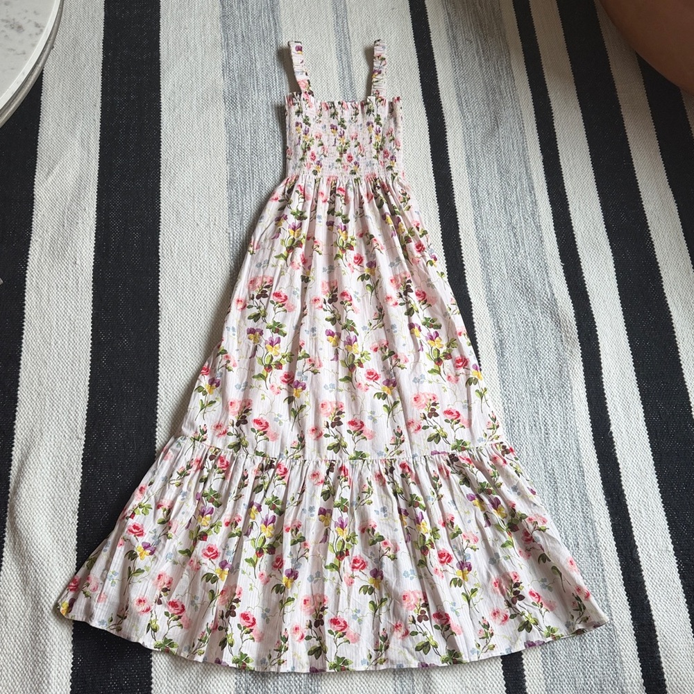Hill House Anjuli Pink Bluebonnet Midi Maxi Nap Dress - Picture 2 of 5